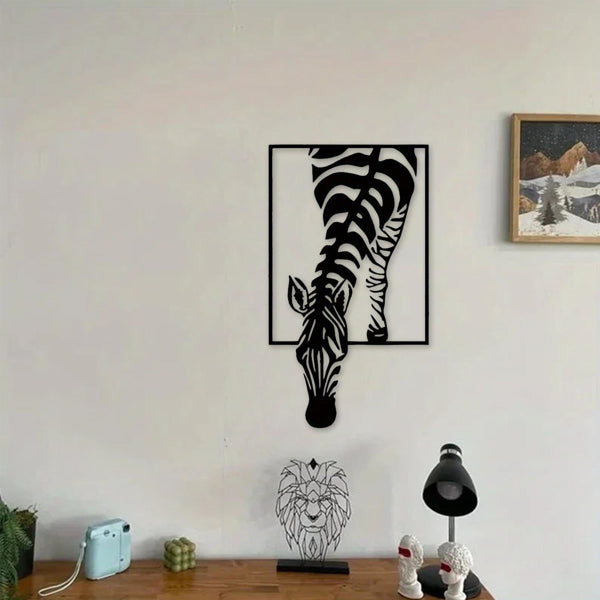 B & W Modern Zebra Wall Art Decor For Room