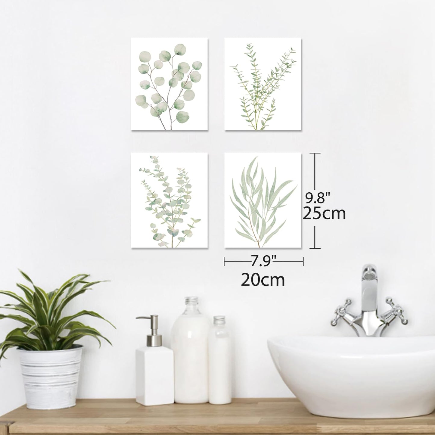Boho Botanical Plant Wall Canvas Art 8x10in