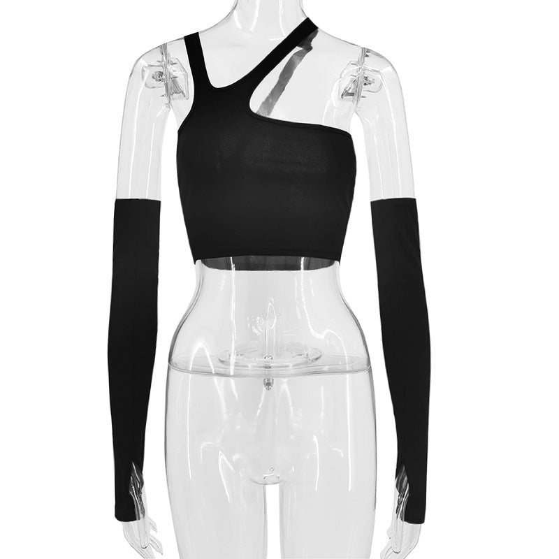 Fashion Irregular Split Oversleeves Top