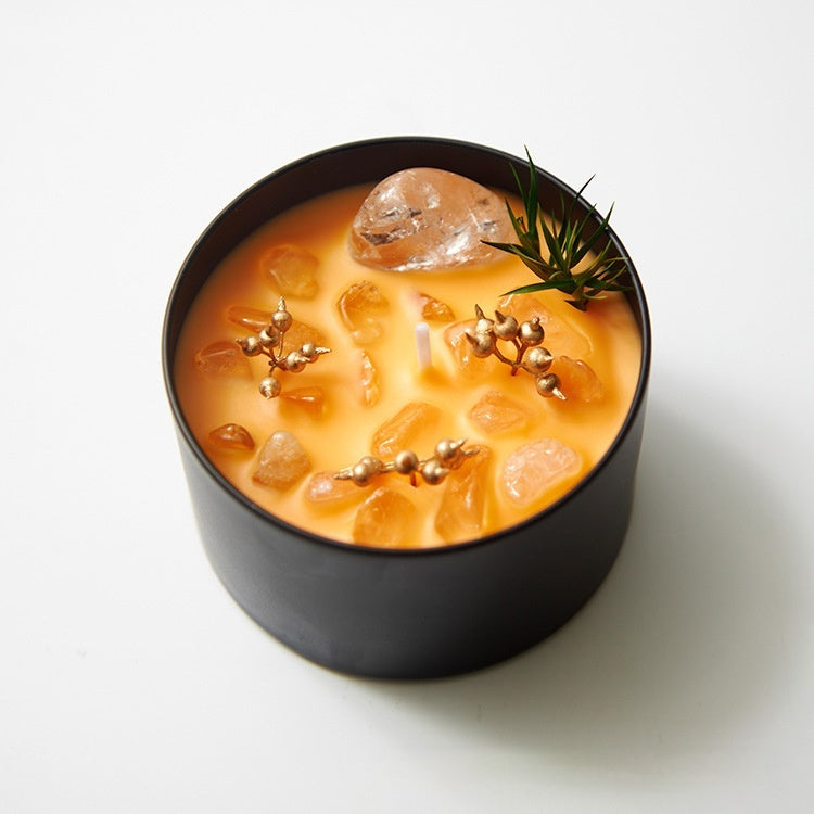 Crystal Dried Flower Arometherapy Candle