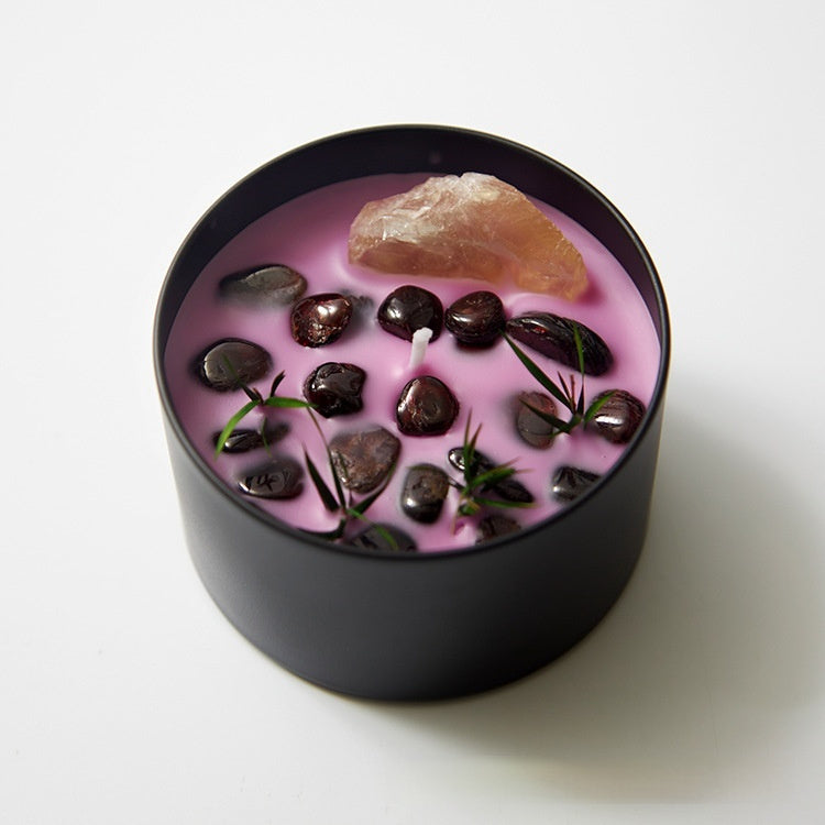 Crystal Dried Flower Arometherapy Candle
