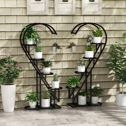 5 Tier Metal Plant Stand With Hanging Hook