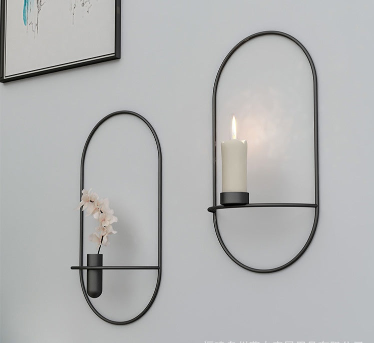 3D Wall Mounted Geometric Metal Candlestick