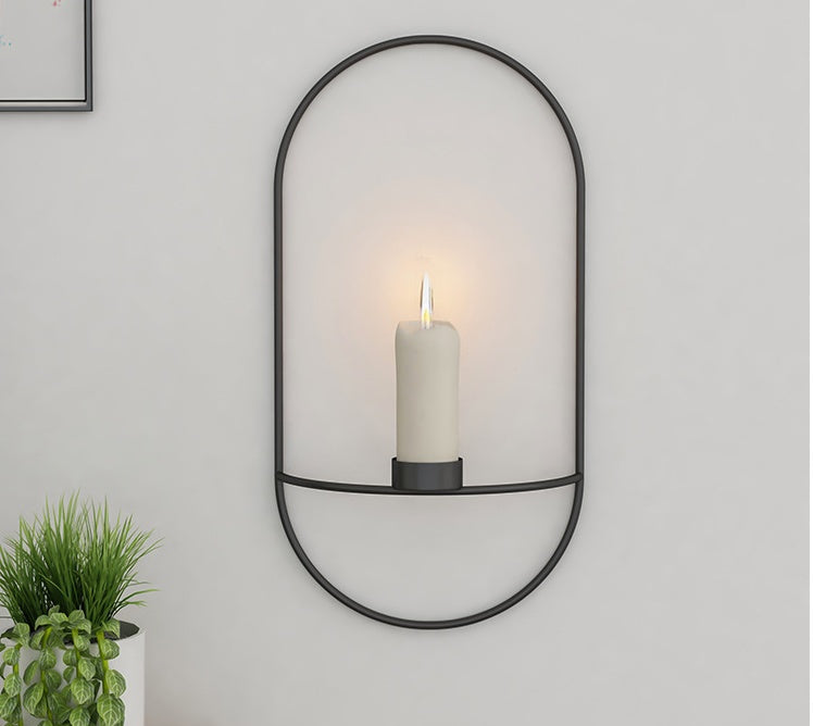 3D Wall Mounted Geometric Metal Candlestick