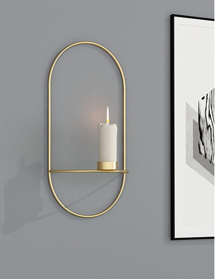 3D Wall Mounted Geometric Metal Candlestick