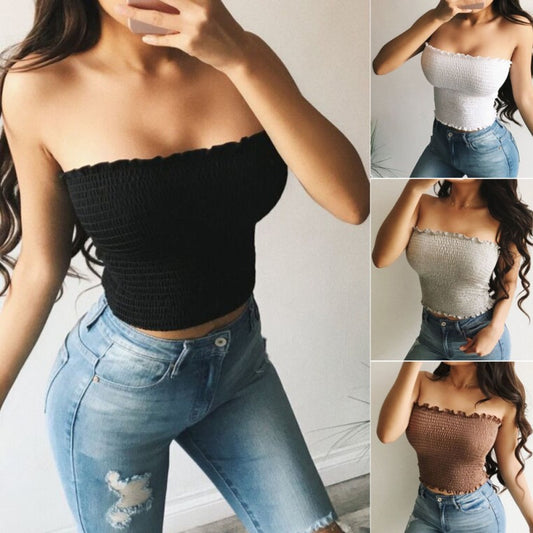 Fashion Skinny Sleeveless Crop-Top