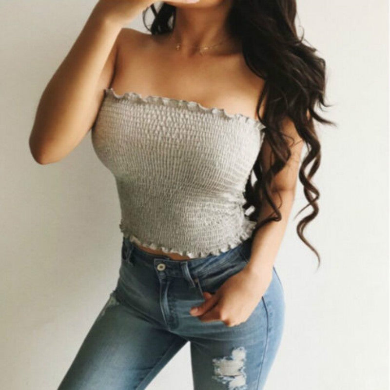 Fashion Skinny Sleeveless Crop-Top