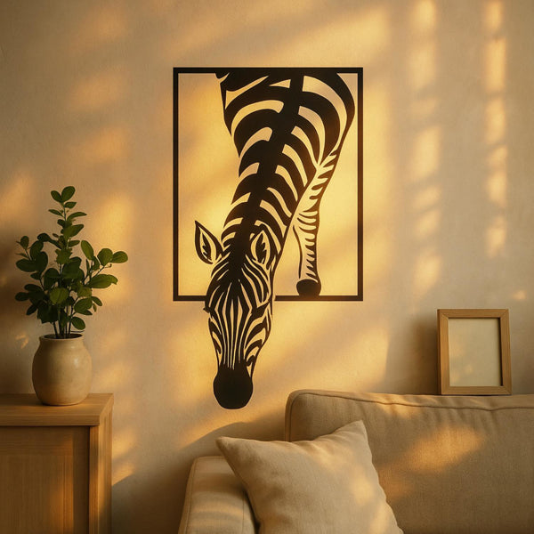B & W Modern Zebra Wall Art Decor For Room