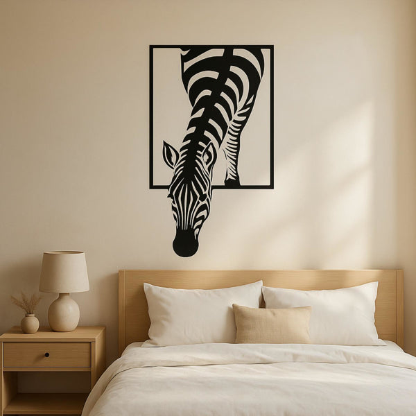 B & W Modern Zebra Wall Art Decor For Room