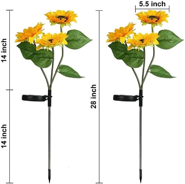 Outdoor LED Solar Garden Sunflower Light