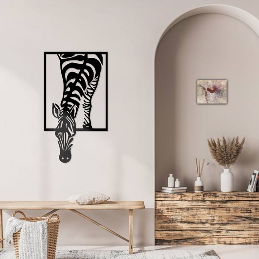 B & W Modern Zebra Wall Art Decor For Room