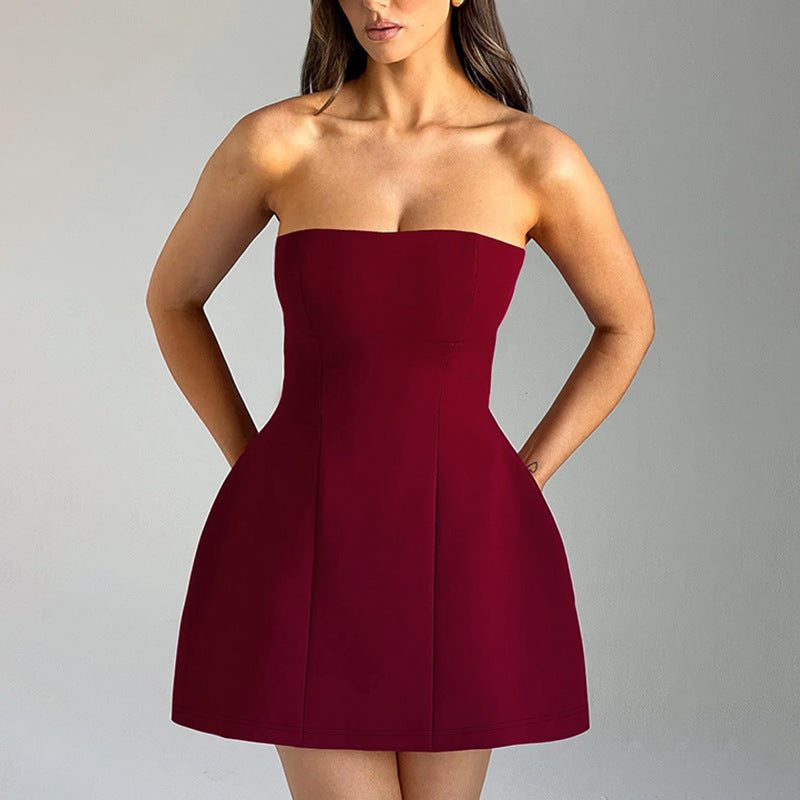 Casual Backless Slim Tube Dress For Women