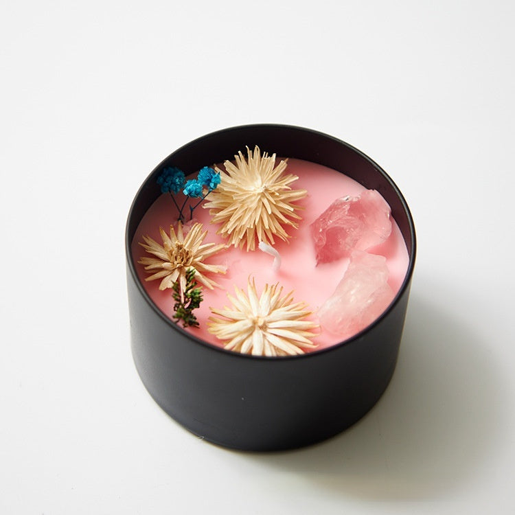 Crystal Dried Flower Arometherapy Candle