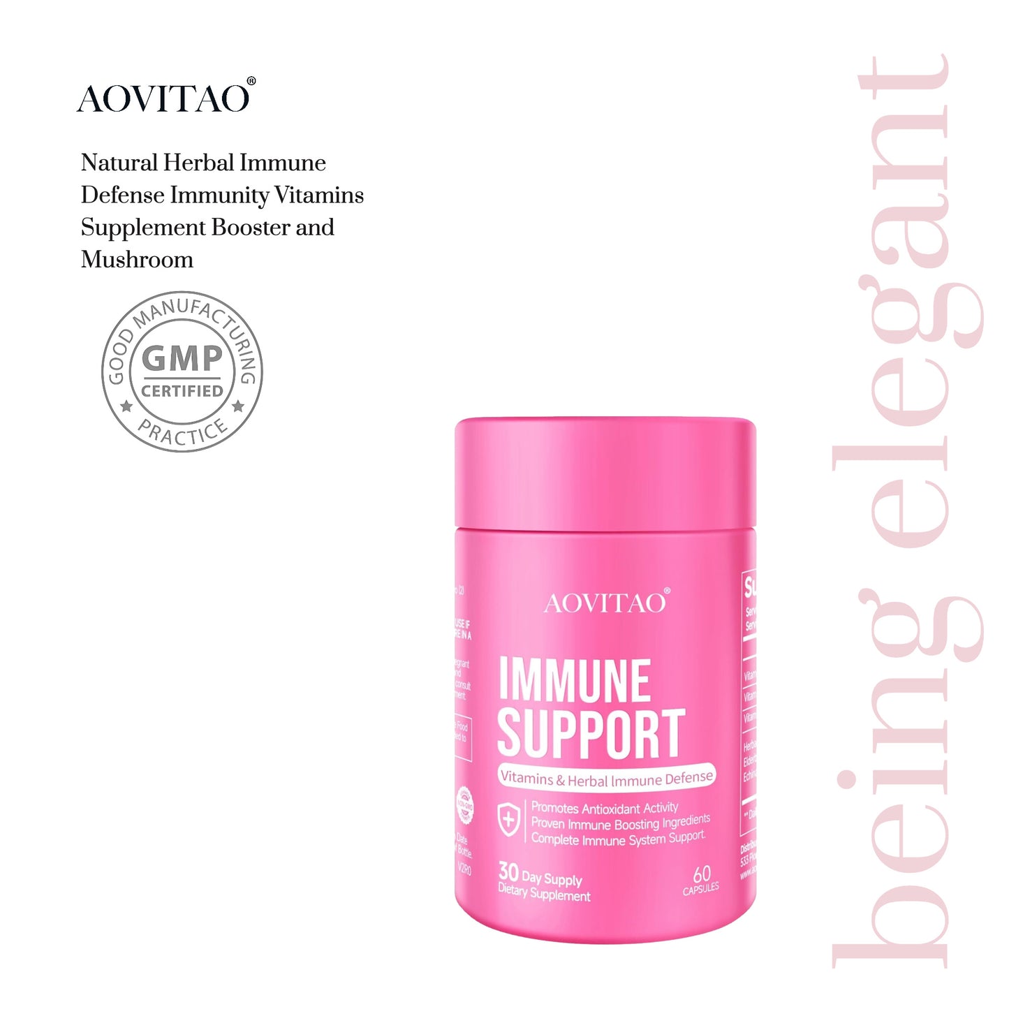 Natural Herbal Immune Defense Vitamins Supplement