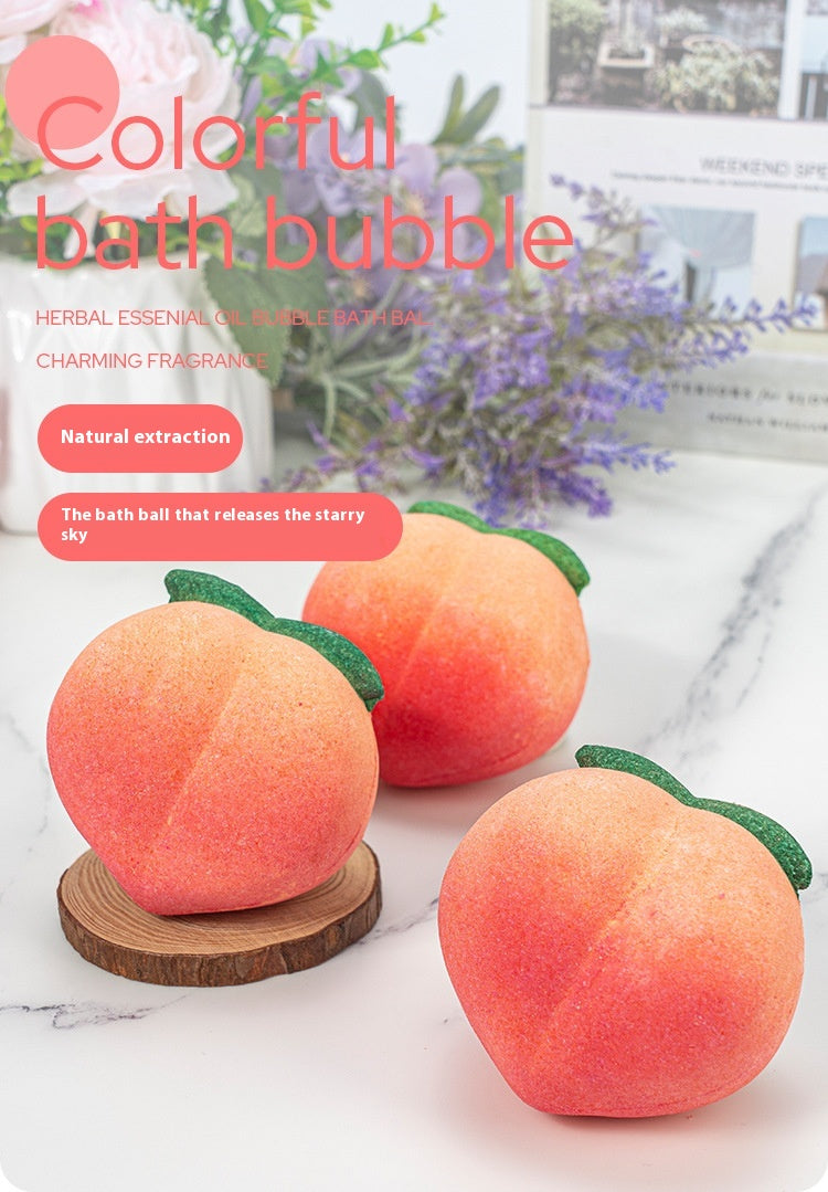 Cute Peach Bubble Bath Sea Fizzer Salt