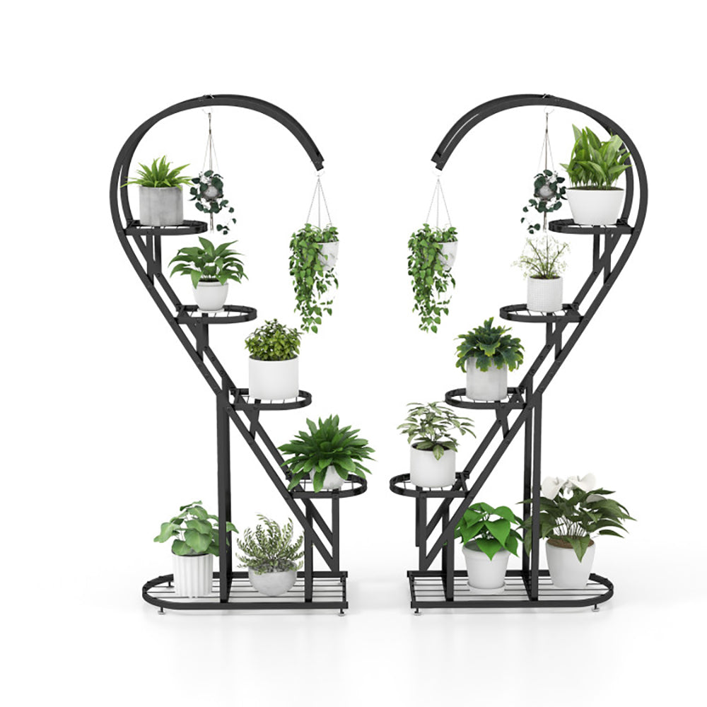 5 Tier Metal Plant Stand With Hanging Hook