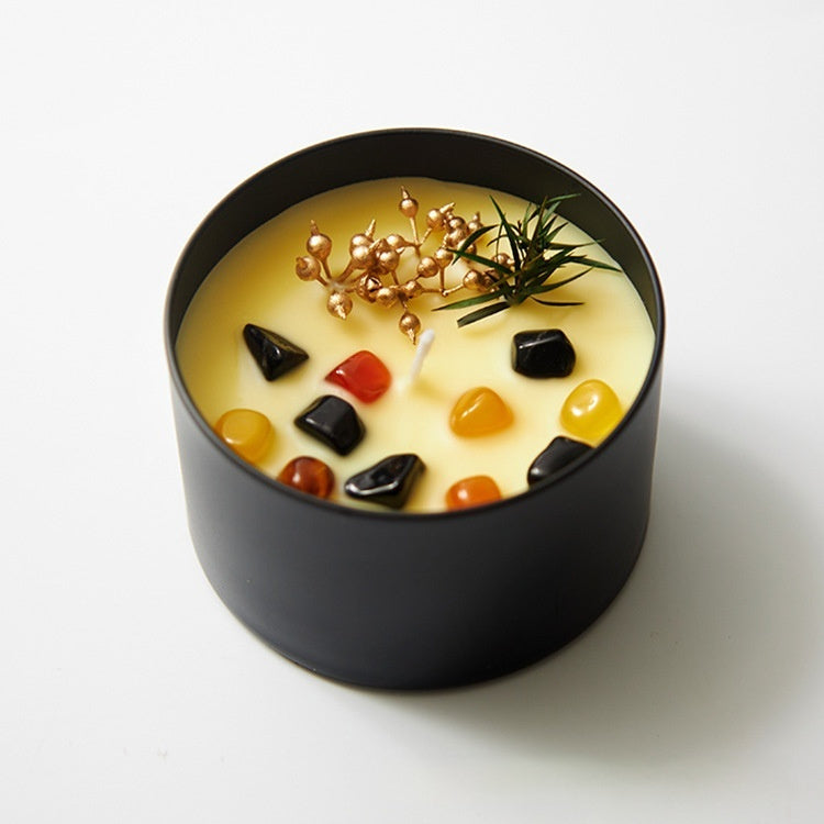Crystal Dried Flower Arometherapy Candle