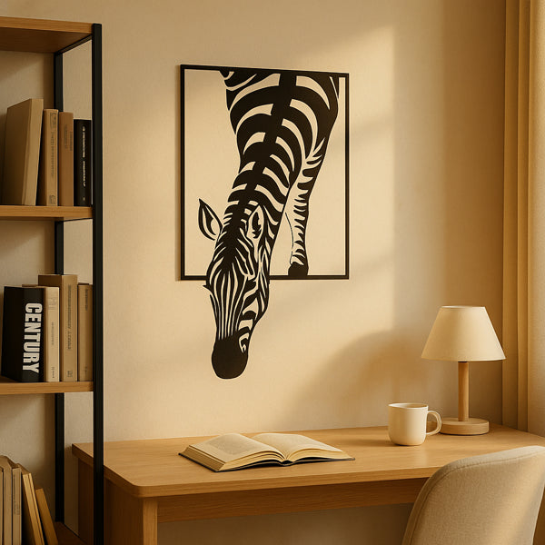 B & W Modern Zebra Wall Art Decor For Room