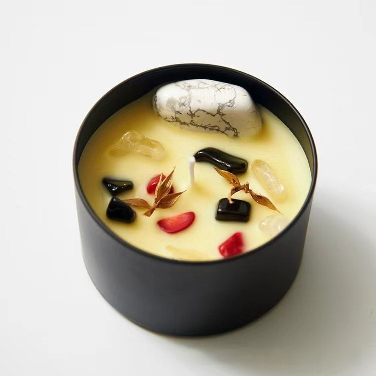 Crystal Dried Flower Arometherapy Candle