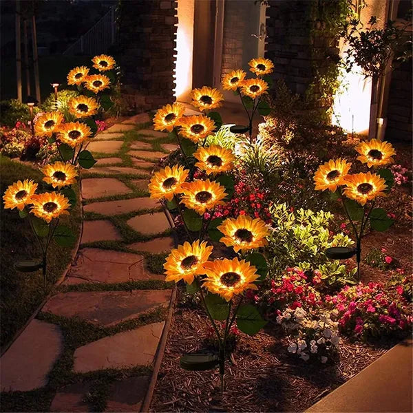 Outdoor LED Solar Garden Sunflower Light