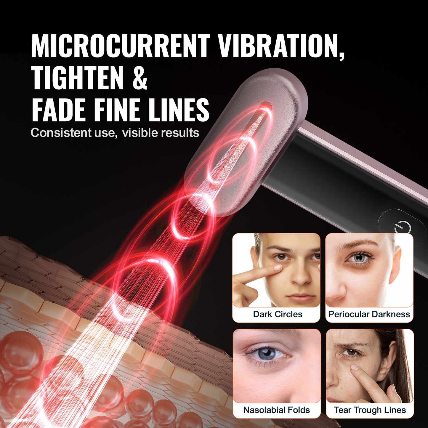 LED Red Light Therapy Wand For Face