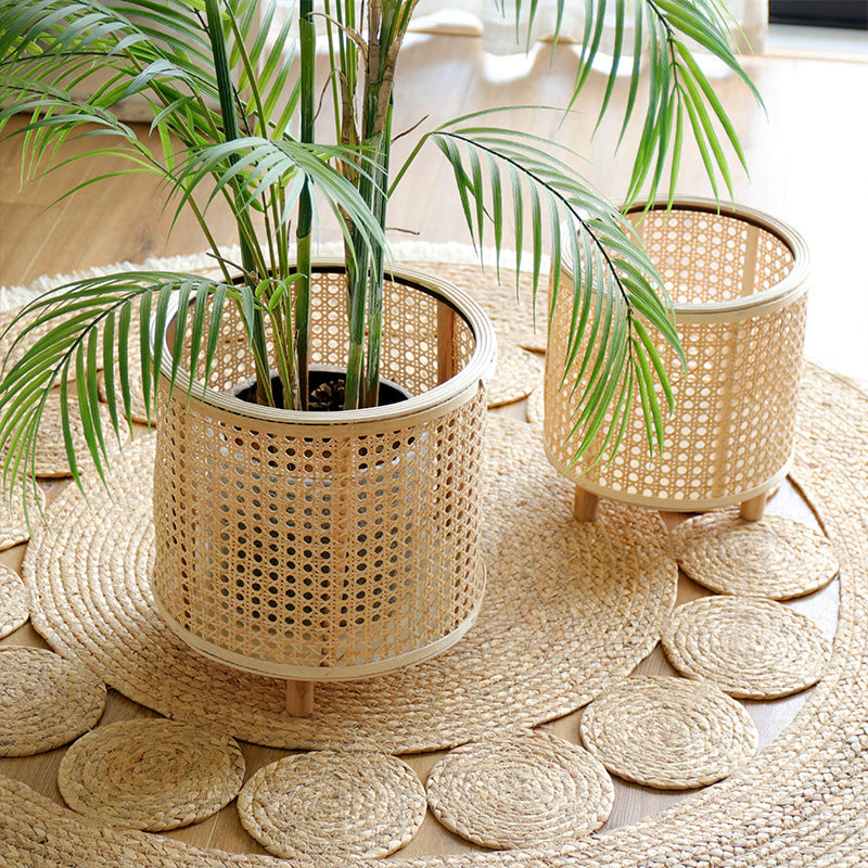 Handmade Bamboo Woven Flower Pot Stand