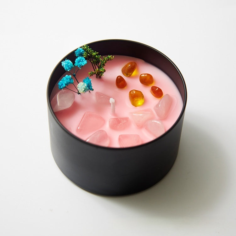 Crystal Dried Flower Arometherapy Candle