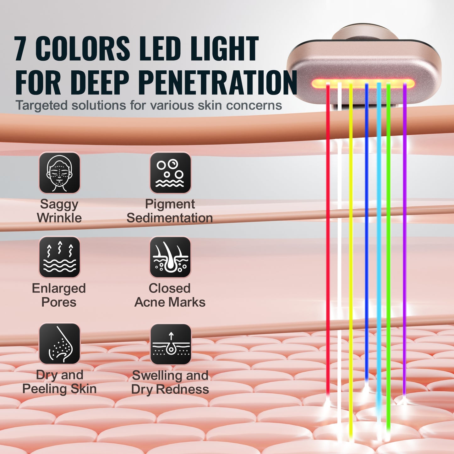 LED Red Light Therapy Wand For Face