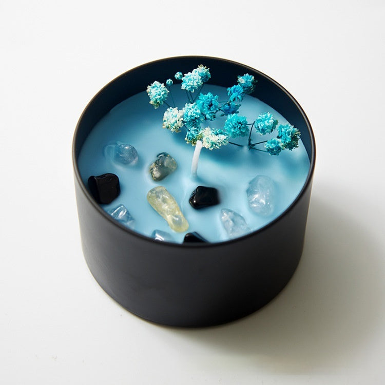 Crystal Dried Flower Arometherapy Candle