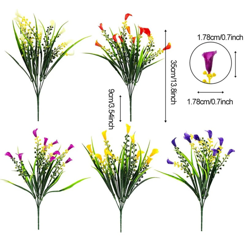Realistic Artificial UV Resistant Calla Lilly Flowers