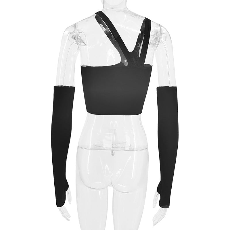 Fashion Irregular Split Oversleeves Top