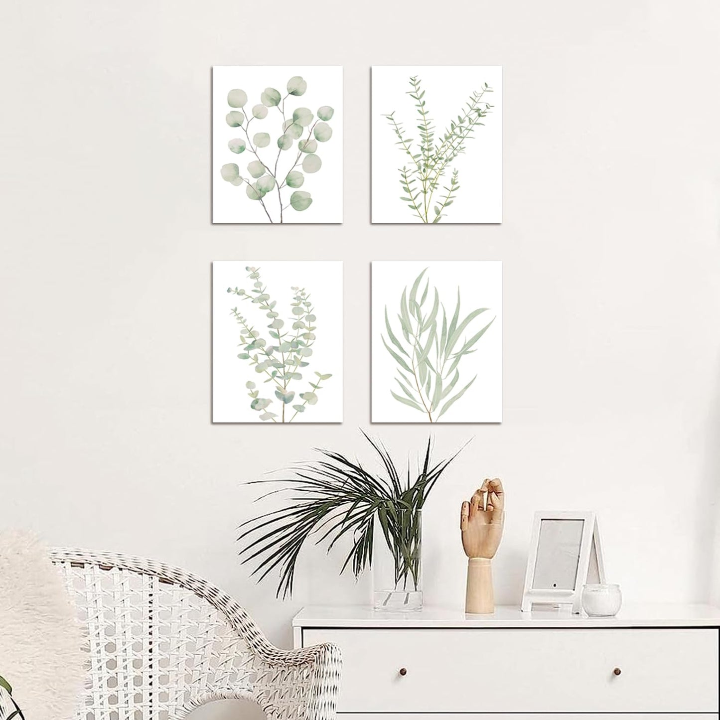 Boho Botanical Plant Wall Canvas Art 8x10in