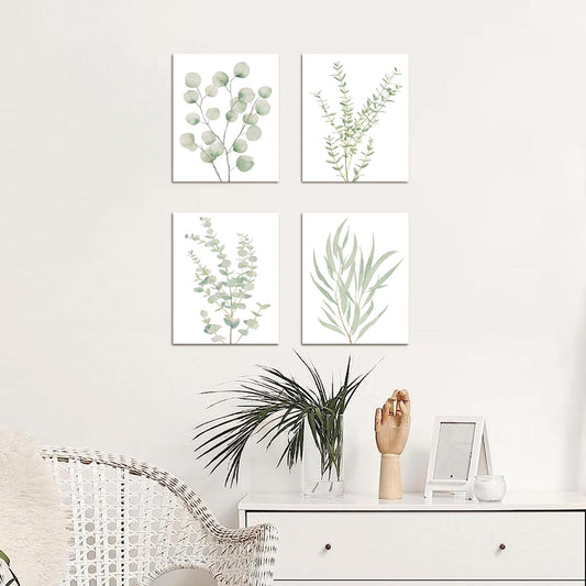 Boho Botanical Plant Wall Canvas Art 8x10in