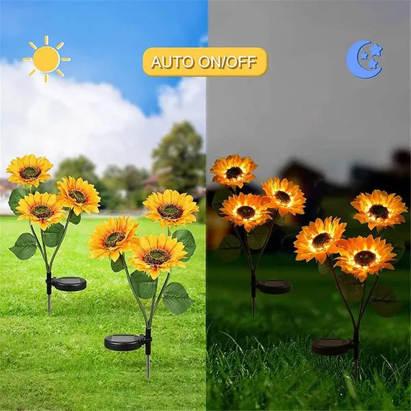 Outdoor LED Solar Garden Sunflower Light
